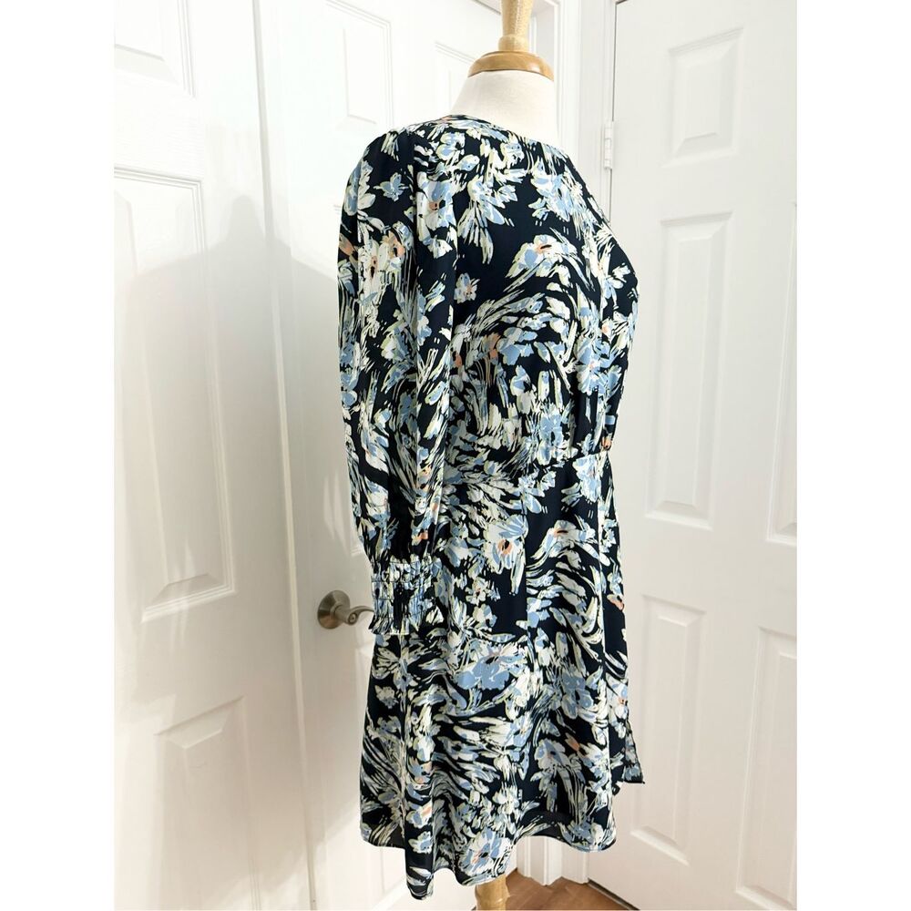 Reiss Multicolor Annie Floral Long Sleeve Fit &‎ Flare Mini A-Line Dress Size 8 - Picture 2 of 6